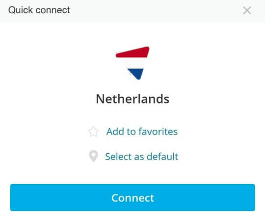 connecting for Netherlands server