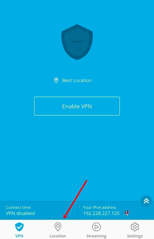 hide.me location menu