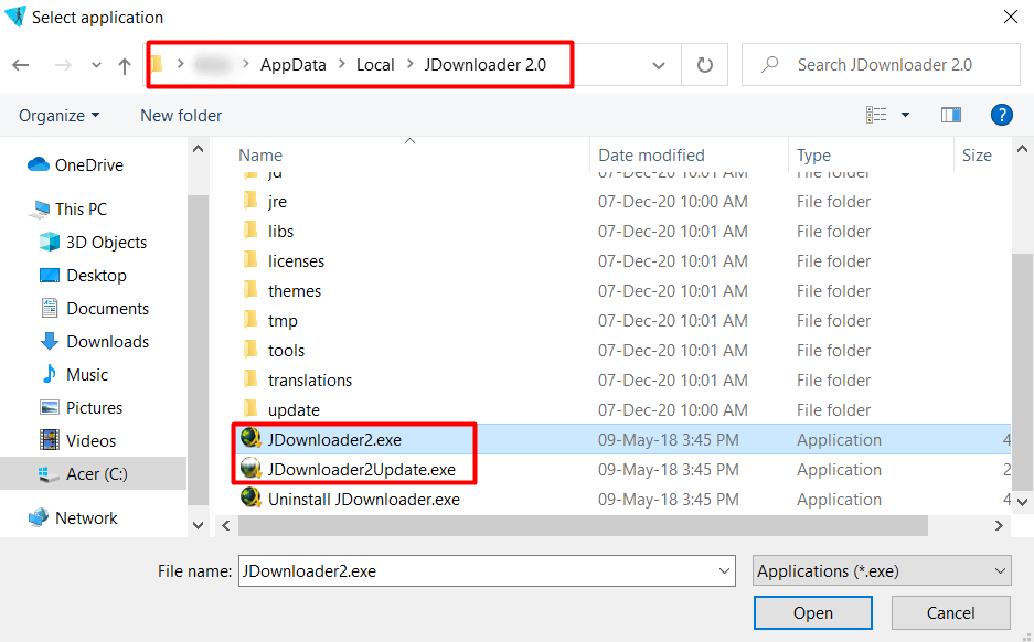 Adding Jdownloader app to hide,me stealth guard