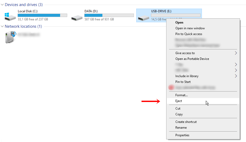 eject usb drive