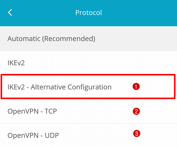 hide.me android VPN protocol settings