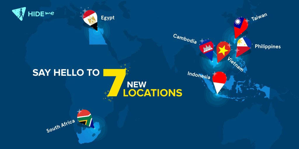 hide.me adds Seven new Locations to its Network