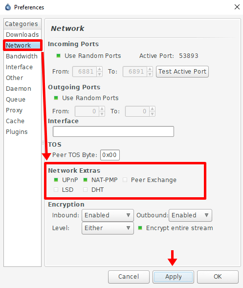 deluge app dht settings