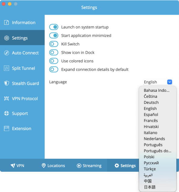 macOS - Language
