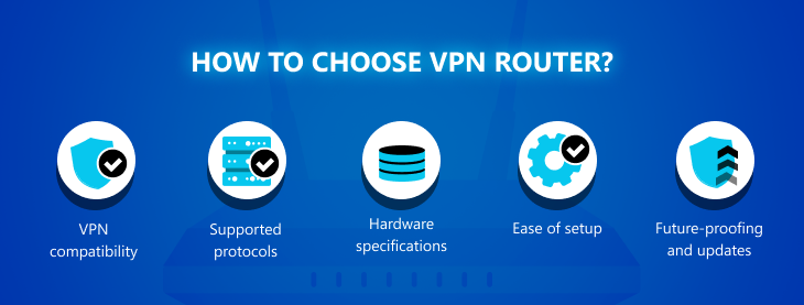 How to choose VPN router?
VPN compatibility
Supported protocols
Hardware specifications
Ease of setup
Future-proofing and updates