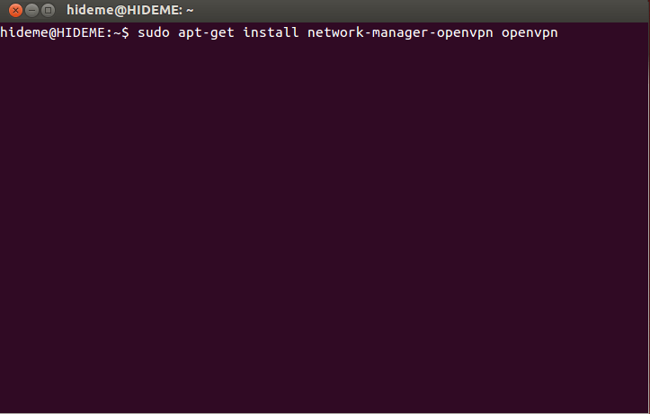 &lt;b&gt;Notice:&lt;/b&gt; This tutorial has been created with Ubuntu 15.10 (Wily Werewolf) and &lt;b&gt;does not&lt;/b&gt; work with older versions. If you are using an older version please contact our customer support for assistance.&lt;br&gt;

&lt;br&gt;

Open the terminal and install OpenVPN with the following command.