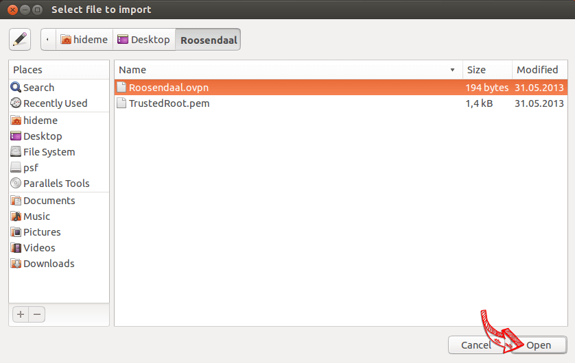Download the &lt;a href=%26quot%3b%25ovpnconfig%25%26quot%3b%26gt%3bopenvpn.html configuration&lt;/a&gt;, unzip it and import the .ovpn file.